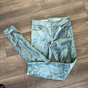 Pilcro Women's Teal velvet pants